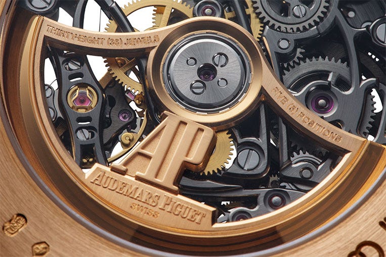 Even the solid gold rotor weight has been pared down